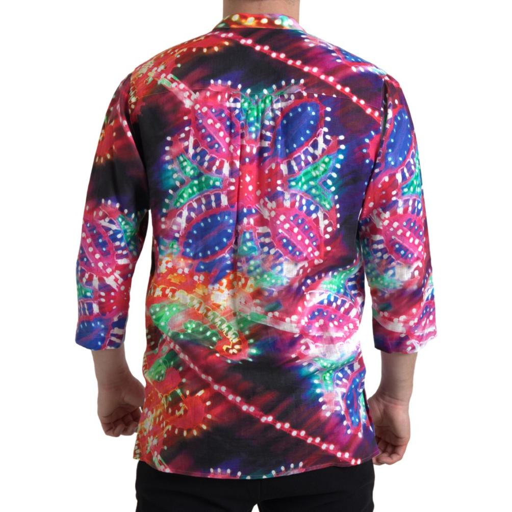 قميص كاجوال من الكتان متعدد الألوان من دولتشي آند غابانا