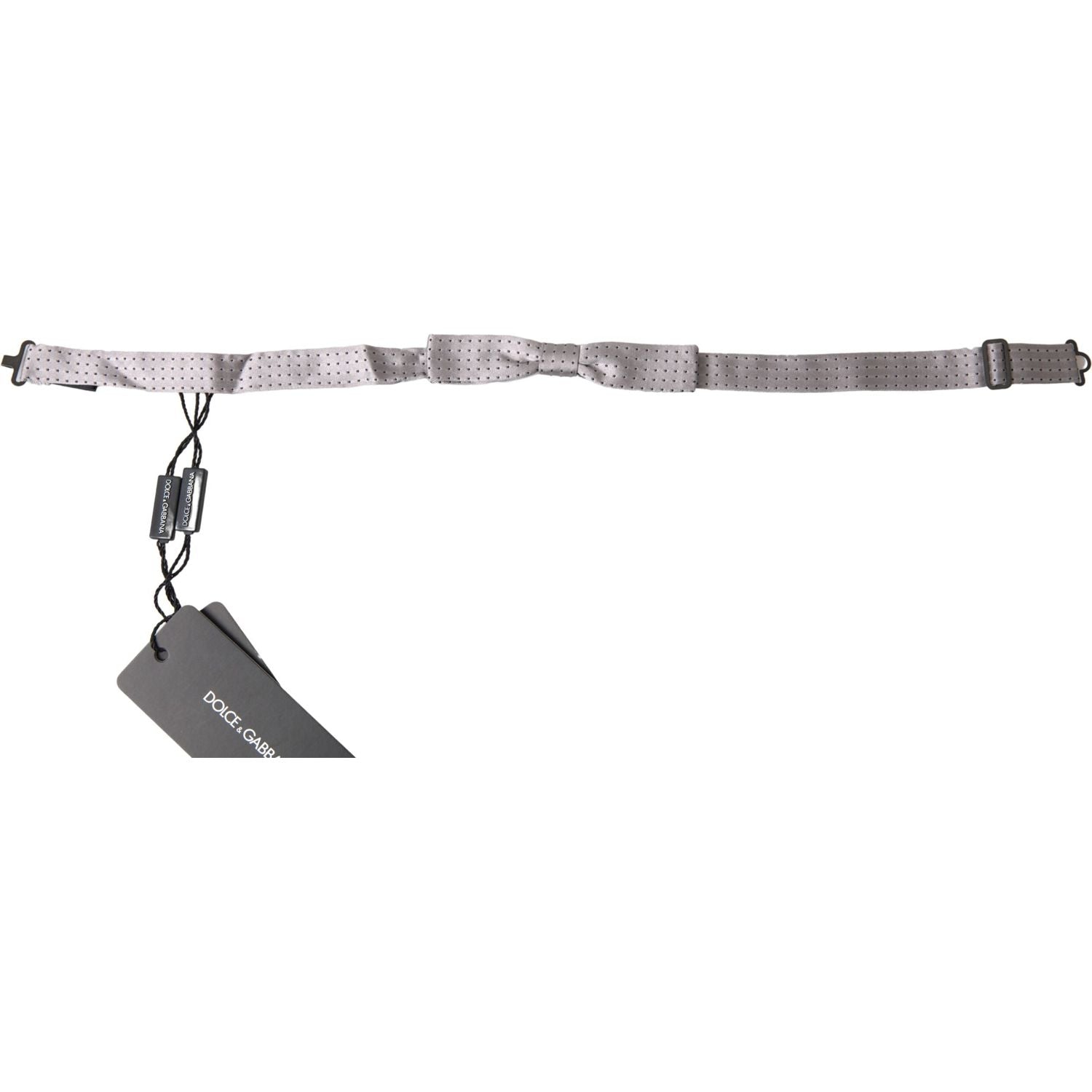 ربطة عنق أنيقة من الحرير باللون الرمادي من دولتشي آند غابانا