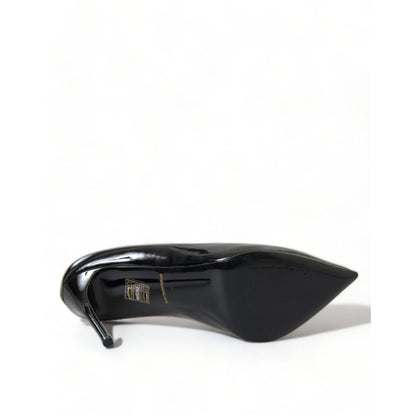 Dolce & Gabbana Black Patent Leather Pumps Heels Shoes