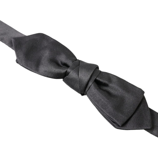 Dolce & Gabbana Elegant Anthracite Silk Bow Tie Dolce & Gabbana Dark Slate Gray