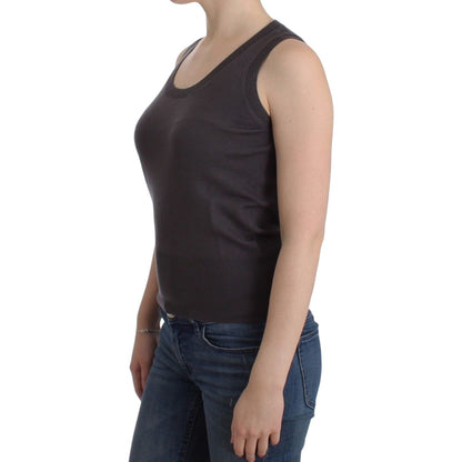 John Galliano Brown knit tank top