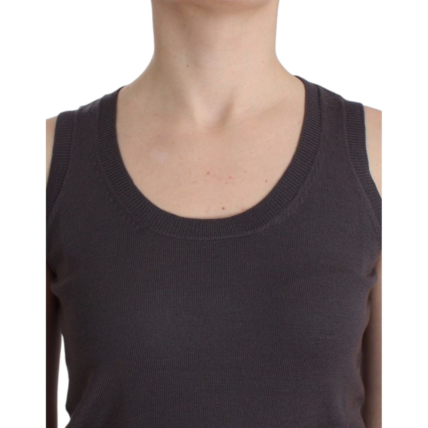 John Galliano Brown knit tank top