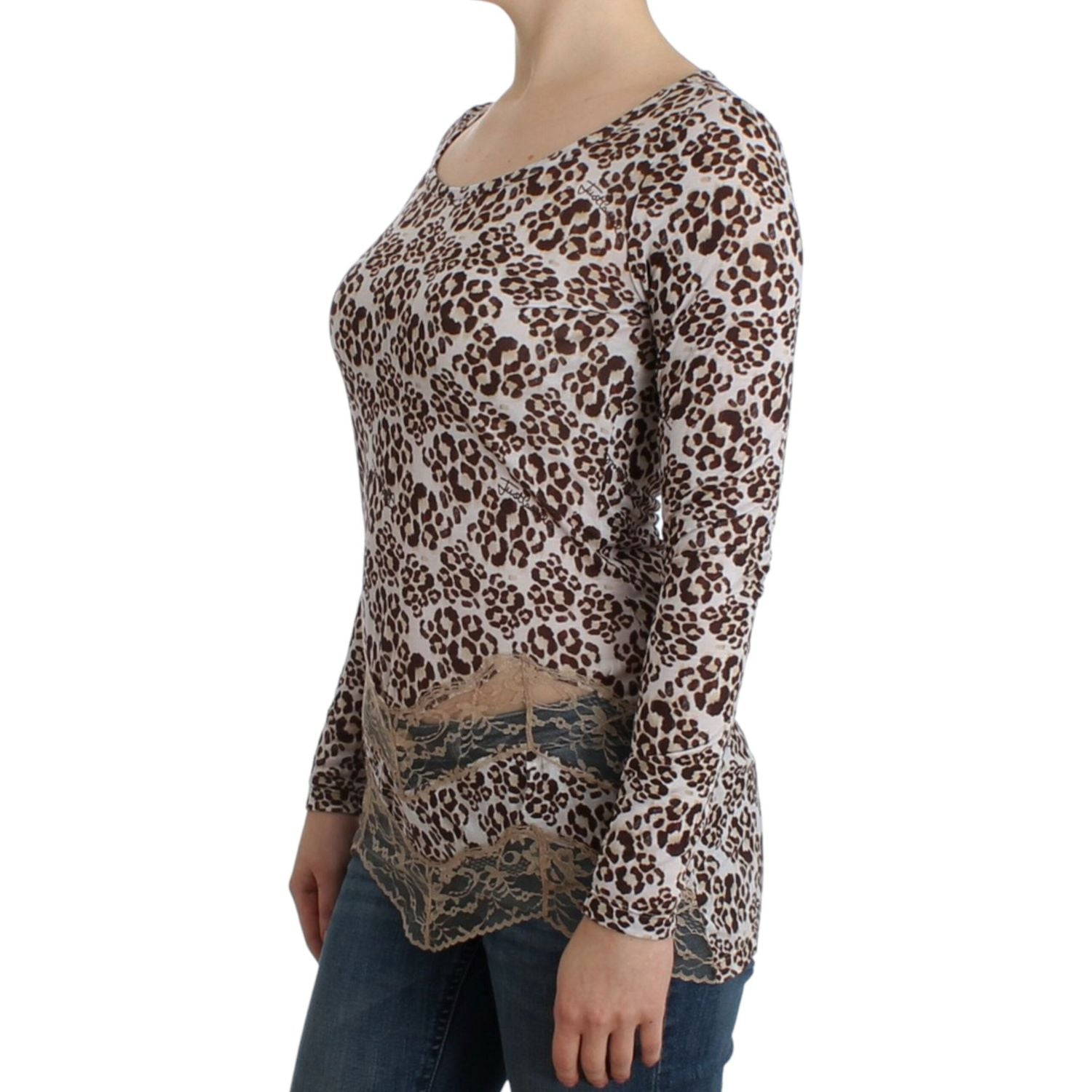 Cavalli Brown longsleeved lace top
