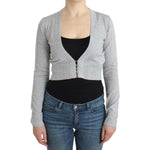 Cavalli Gray cropped wool cardigan SIG11851-3