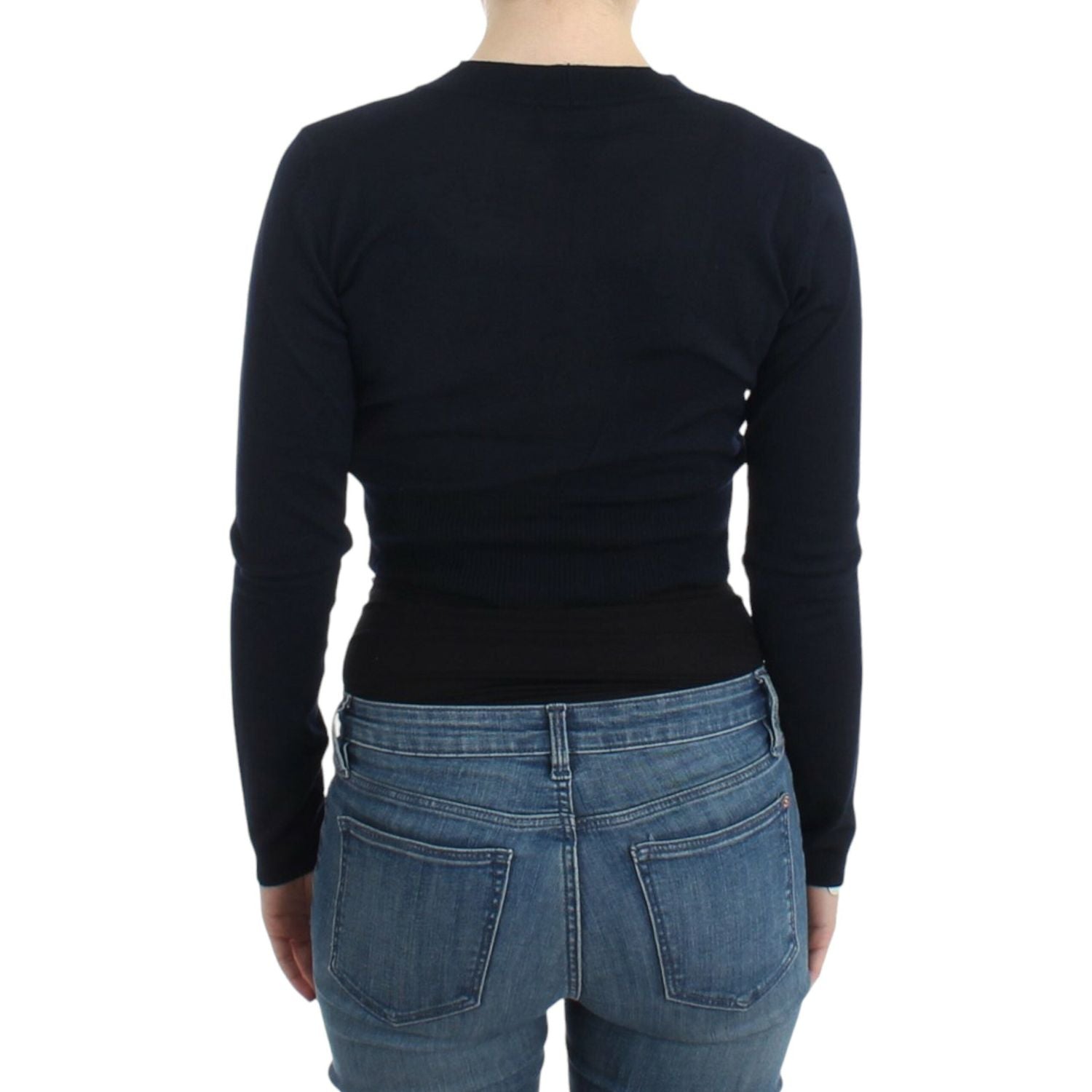 Cavalli Black cropped wool cardigan