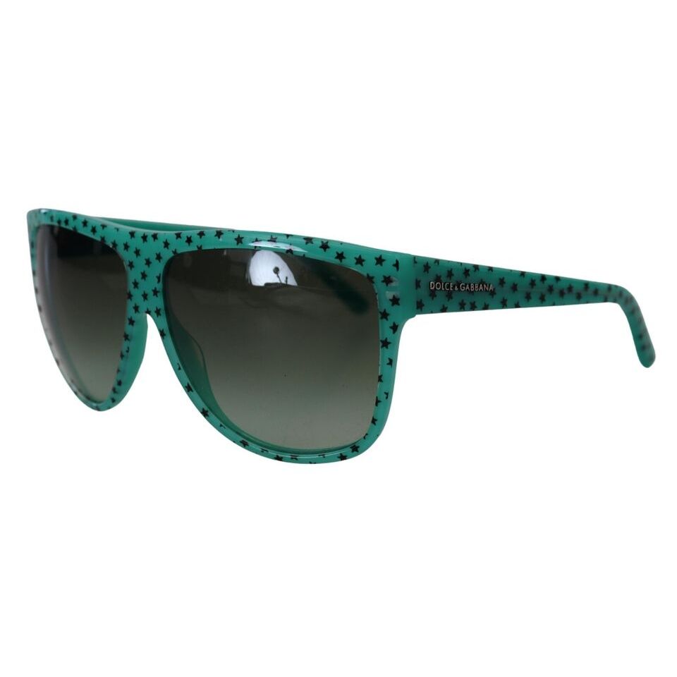 Dolce & Gabbana Green Stars Acetate Square Shades Sunglasses