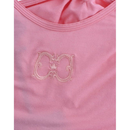 Cavalli Pink cotton tank top