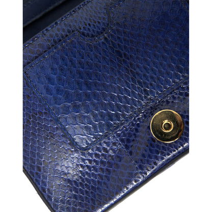 Dolce & Gabbana Dark Blue Fur Ayers Lily Twist Crossbody Shoulder Bag