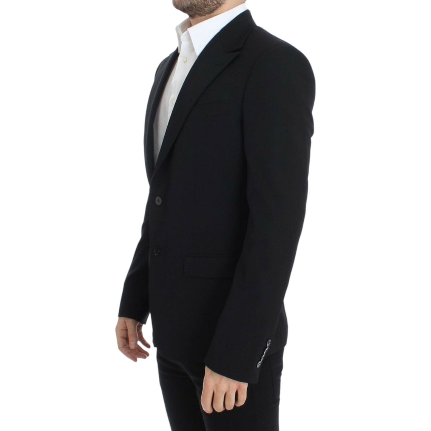 Dolce & Gabbana Black wool slim fit blazer