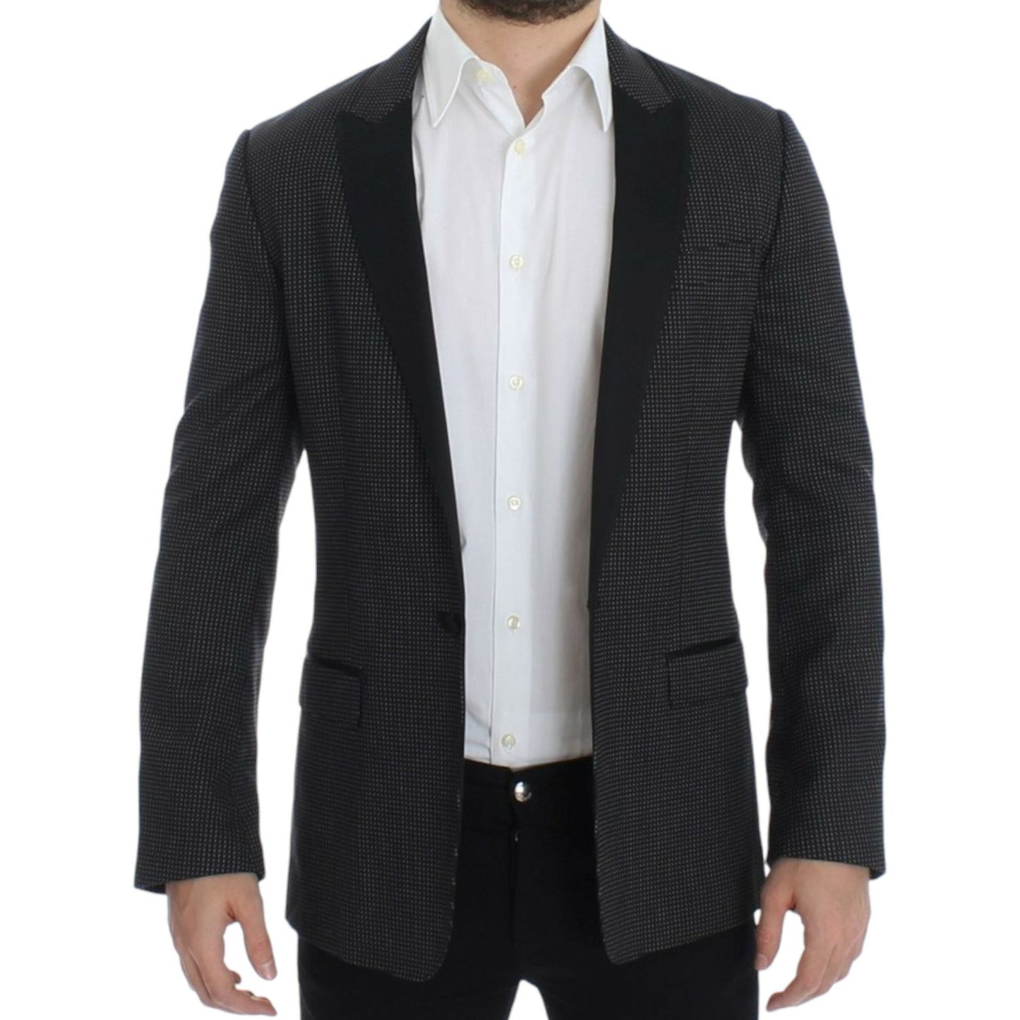 Dolce & Gabbana Black wool slim MARTINI blazer