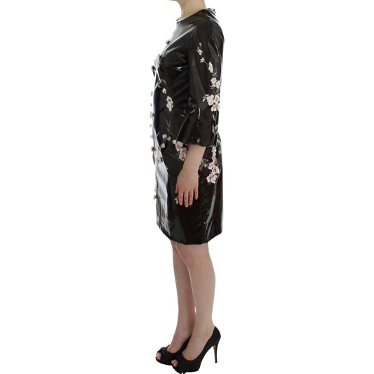 Dolce & Gabbana Elegant Floral Sheath Cocktail Dress Dolce & Gabbana Rosy Brown
