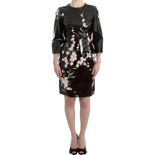 Dolce & Gabbana Elegant Floral Embellished Shift Dress Dolce & Gabbana Dark Slate Gray