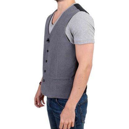 Costume National Gray cotton blend casual vest