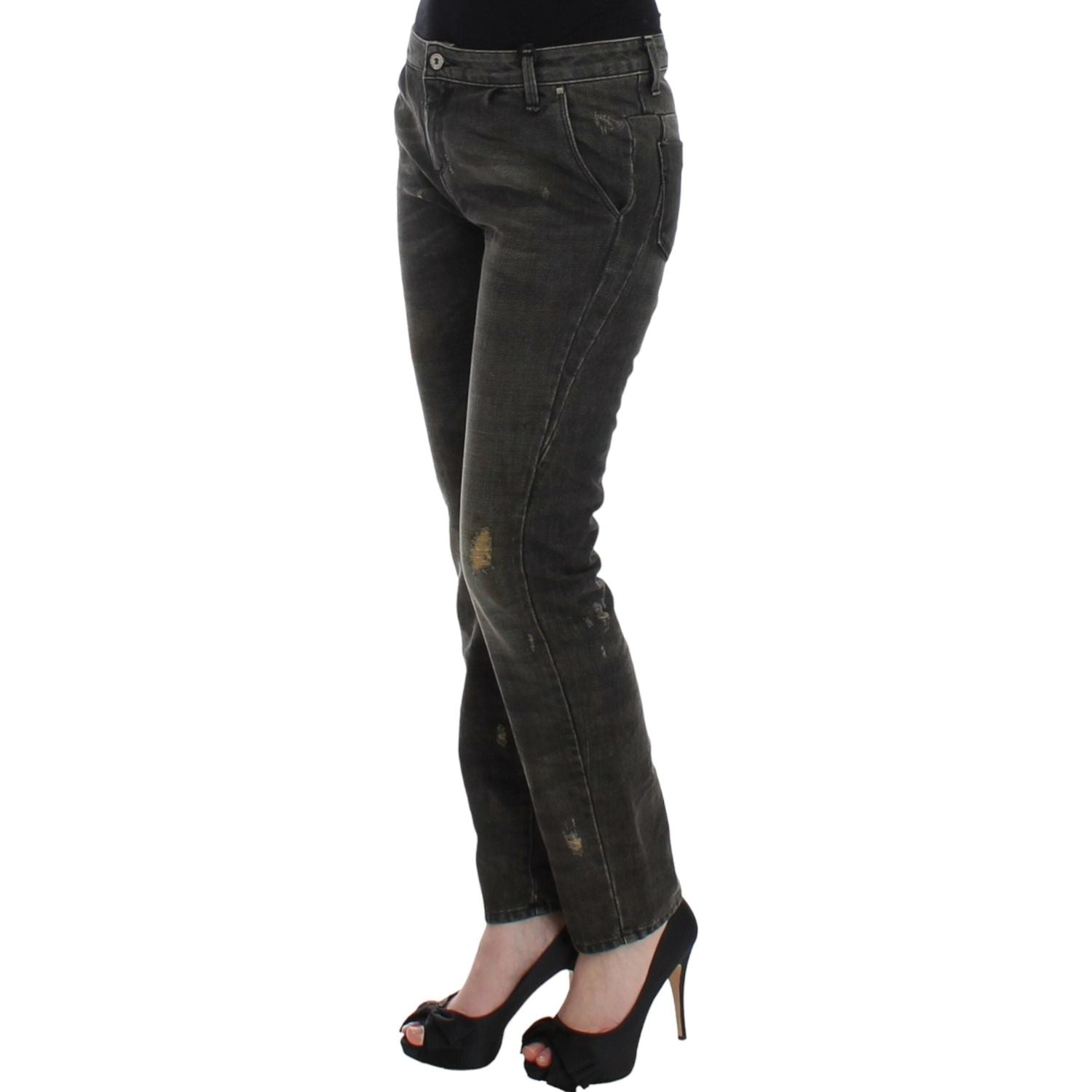 Costume National Gray distressed jeans