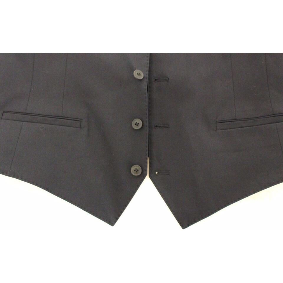 Dolce & Gabbana Blue Cotton Stretch Dress Vest Blazer