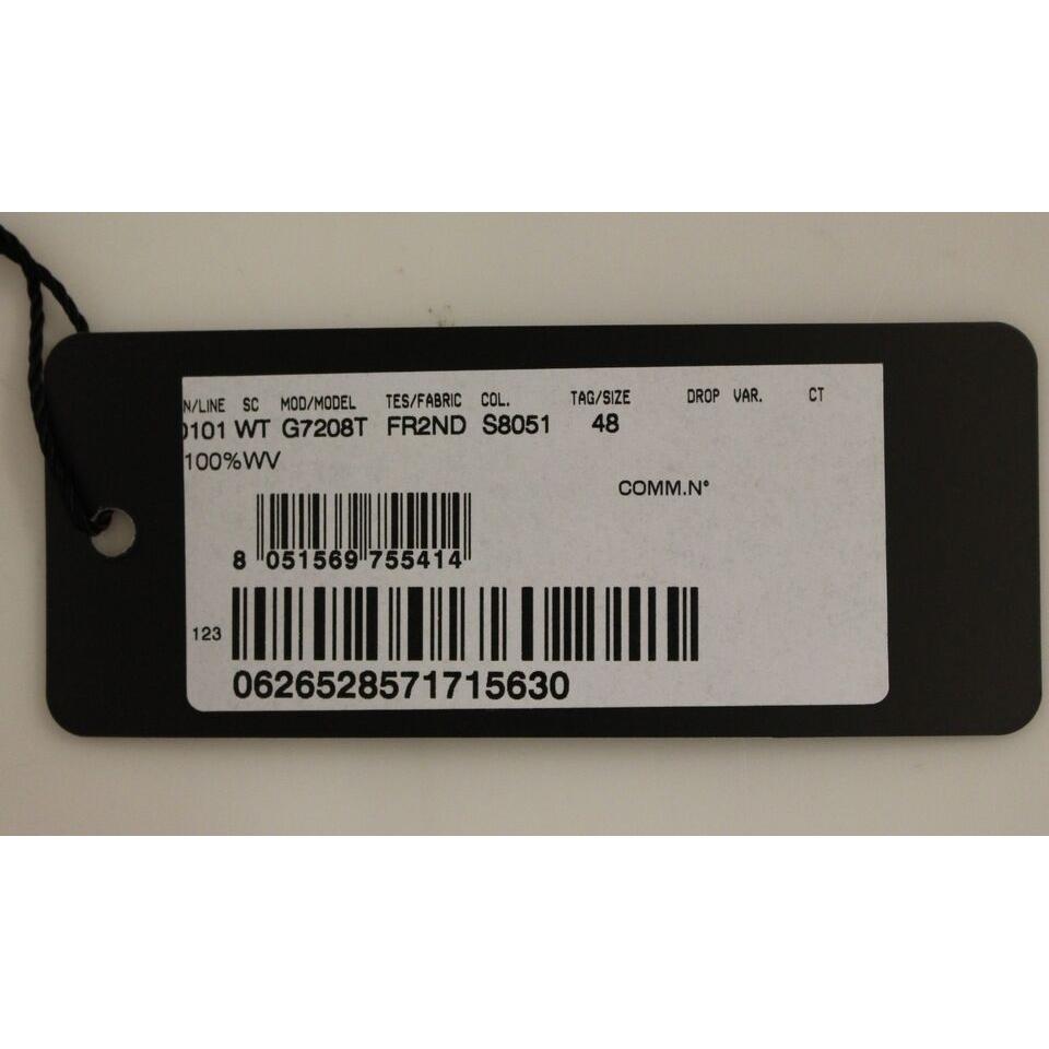 فستان دولتشي آند غابانا الأنيق المصنوع من الصوف المخطط باللون الرمادي