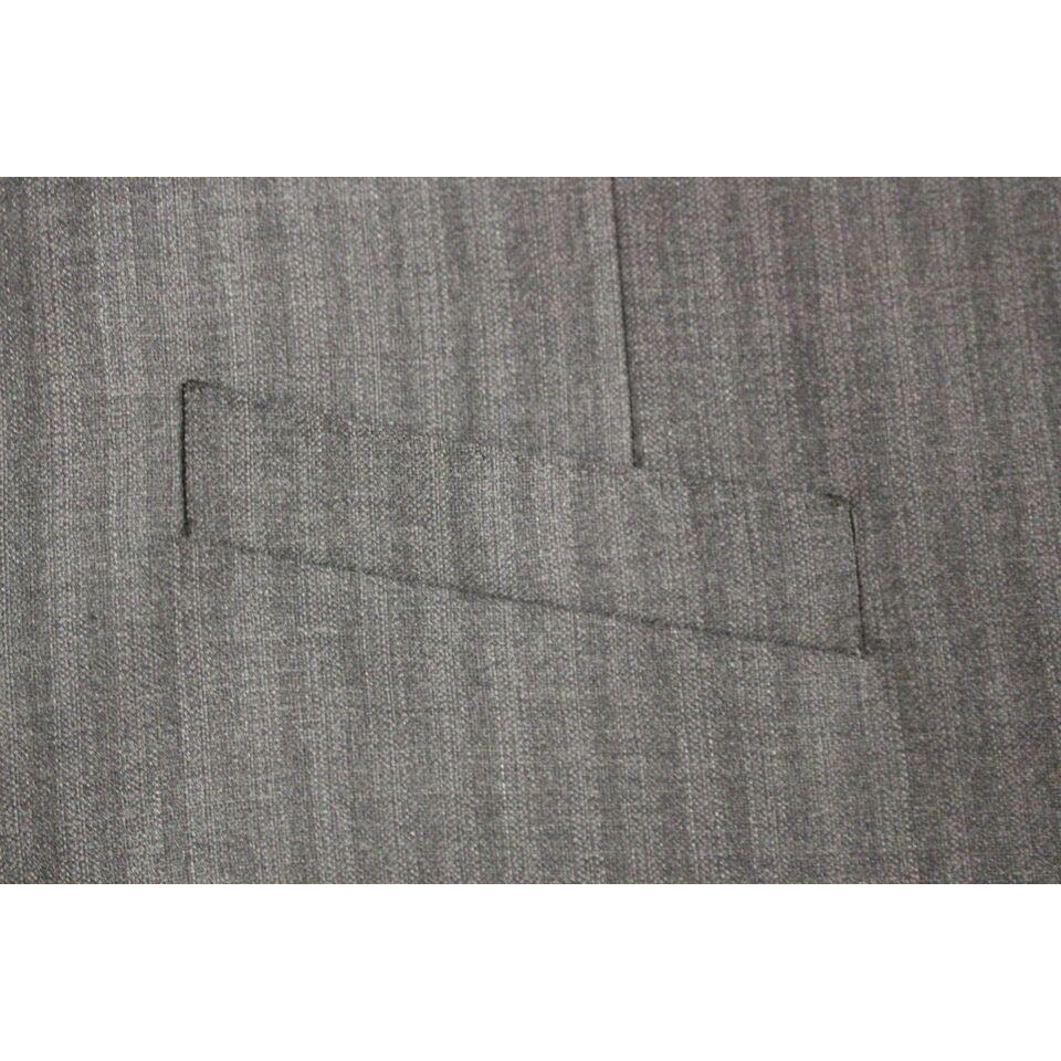 Dolce & Gabbana Gray Striped Wool Single Breasted Vest