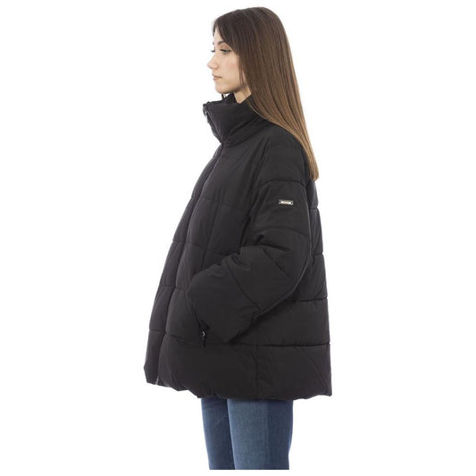 Baldinini Trend Black Polyamide Women Jacket Baldinini Trend Dark Slate Gray