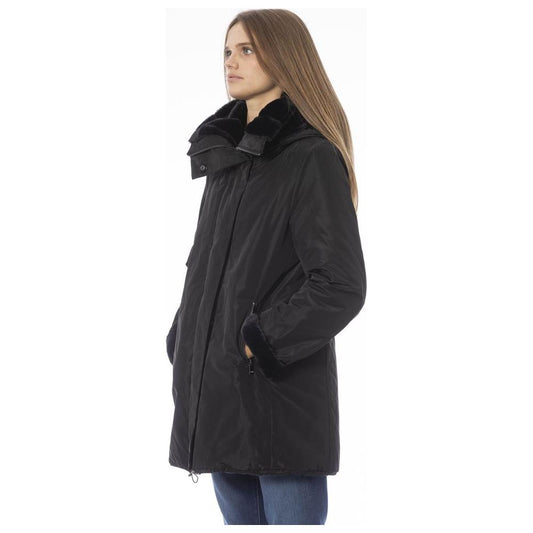 Baldinini Trend Black Polyester Women's Jacket Baldinini Trend Dark Slate Gray