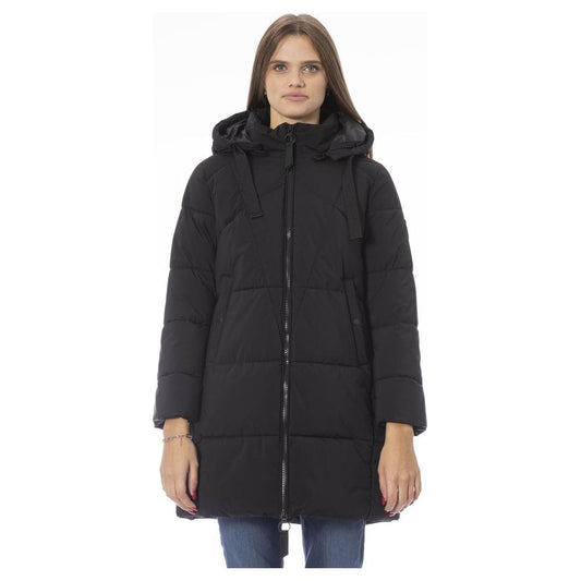 Baldinini Trend Black Polyester Women Jacket Baldinini Trend Dark Slate Gray