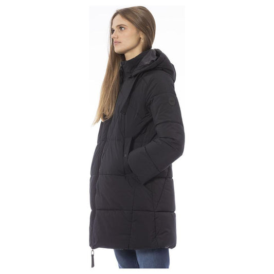Baldinini Trend Black Polyester Women Jacket Baldinini Trend Dark Slate Gray