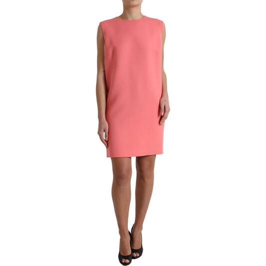Dolce & Gabbana Chic Pink Sleeveless Shift Mini Dress Dolce & Gabbana Pale Violet Red