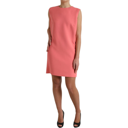 Dolce & Gabbana Chic Pink Sleeveless Shift Mini Dress Dolce & Gabbana Pale Violet Red