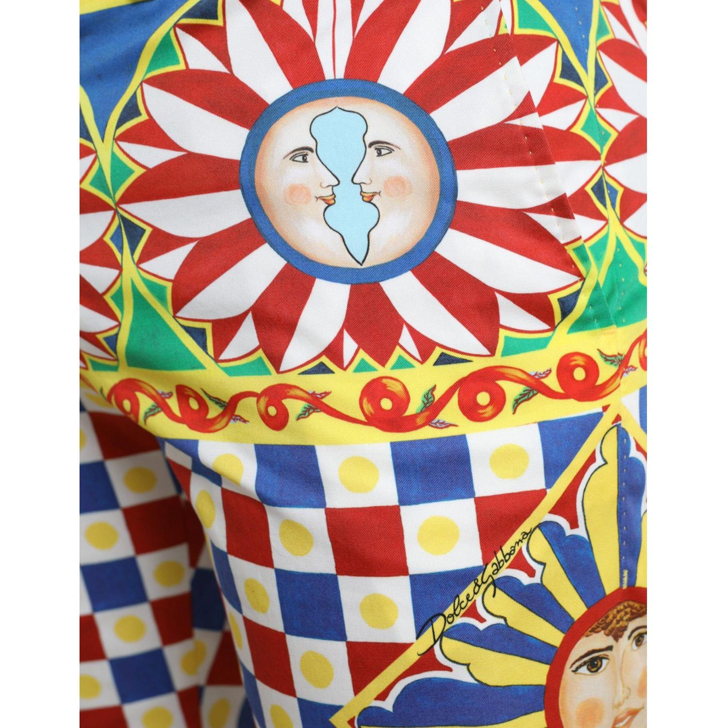 شورت برمودا بطبعات متعددة الألوان من دولتشي آند غابانا