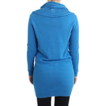 Costume National Cozy Scoop Neck Blue Knit Sweater Costume National Steel Blue