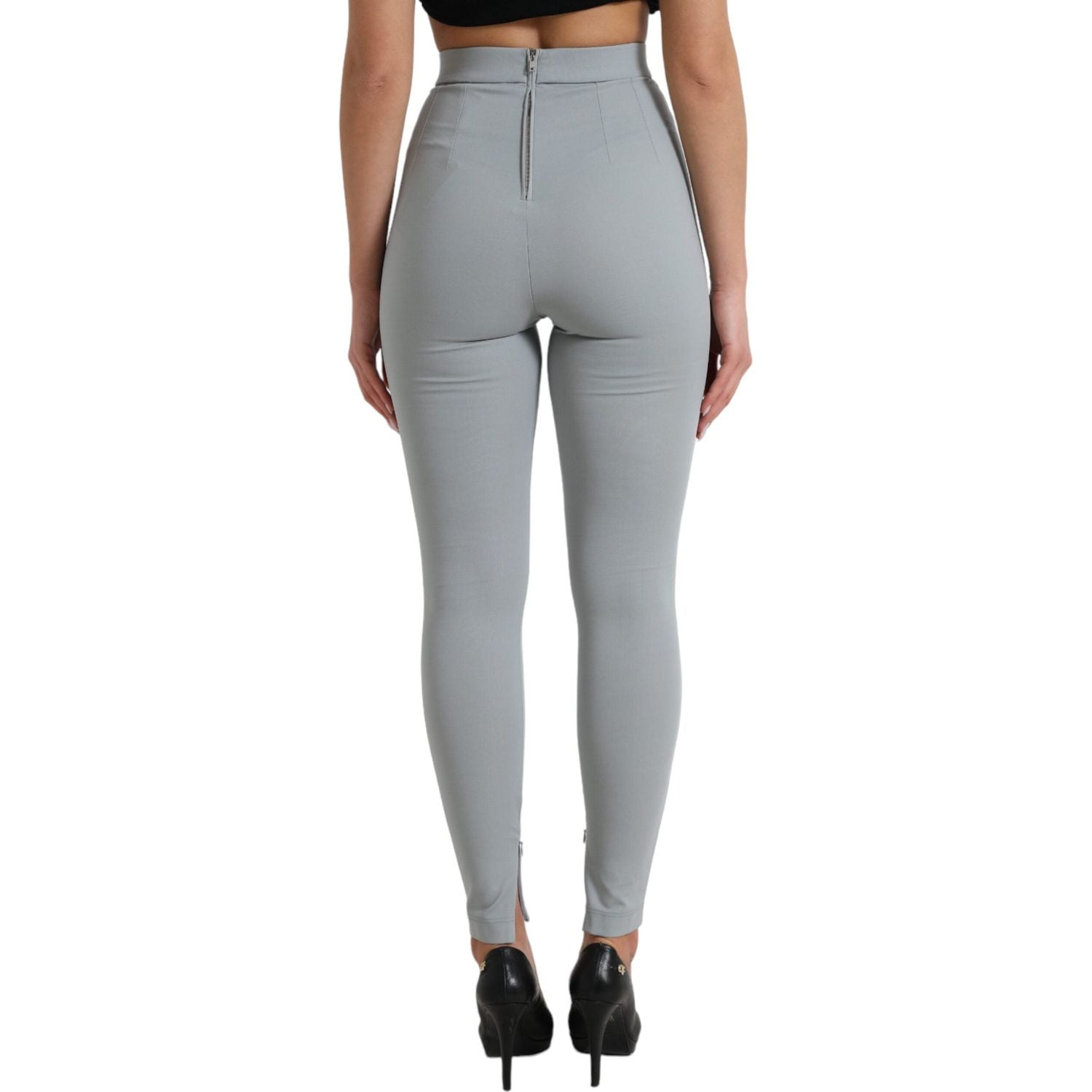 Dolce & Gabbana Gray Nylon Slim Trouser Pants