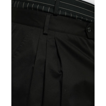 Dolce & Gabbana Black Cotton Stretch Cargo Bermuda Shorts