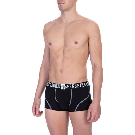 Bikkembergs Black Cotton Men Underwear Trunk Pack MAN UNDERWEAR Bikkembergs Rosy Brown
