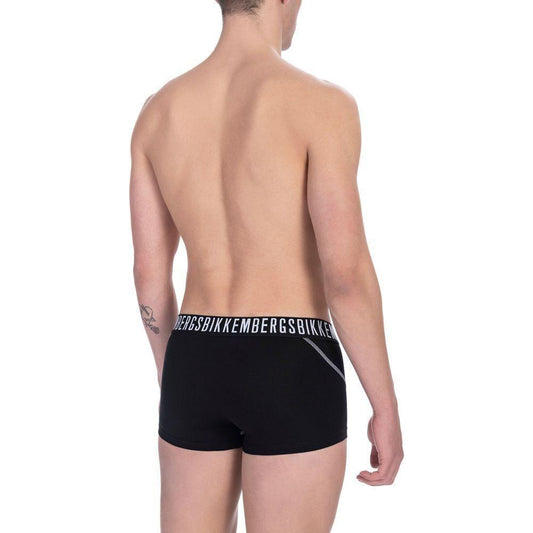 Bikkembergs Black Cotton Men Underwear Trunk Pack MAN UNDERWEAR Bikkembergs Rosy Brown