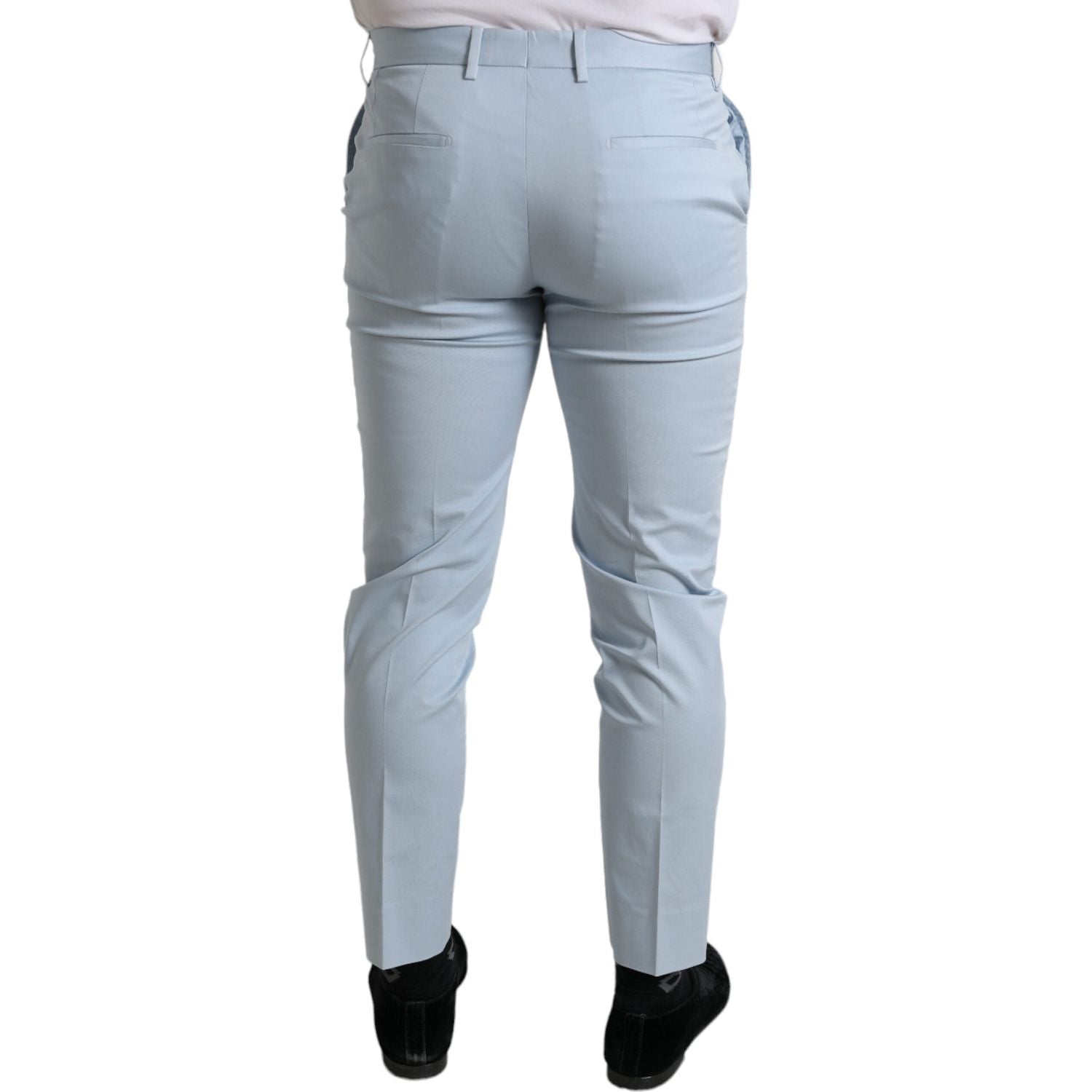 Dolce & Gabbana Sky Blue Cotton Stretch Skinny Pants