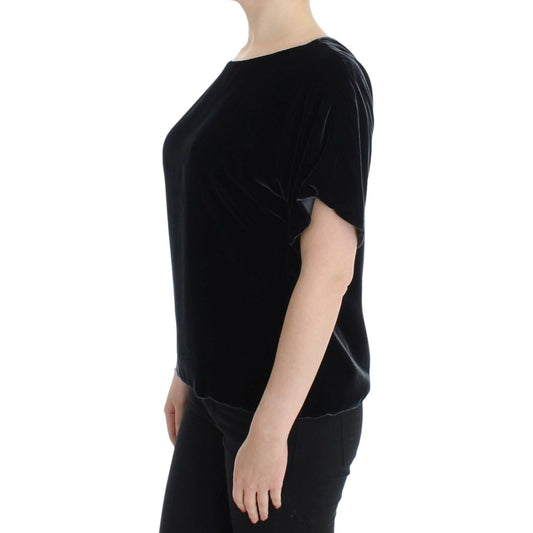 Dolce & Gabbana Enchanting Velvet Short Sleeve Top Dolce & Gabbana Tan
