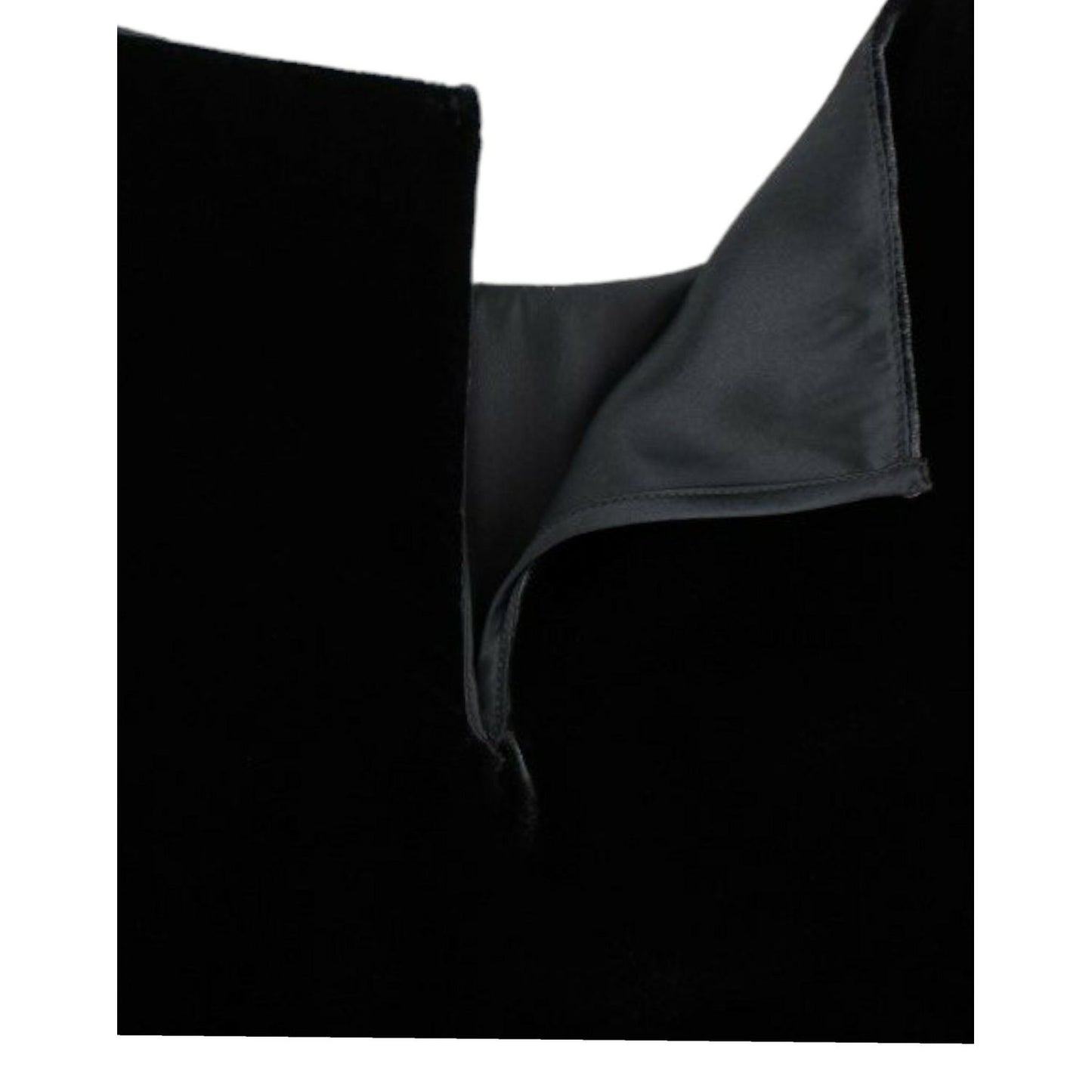 Dolce & Gabbana Black velvet shortsleeved blouse