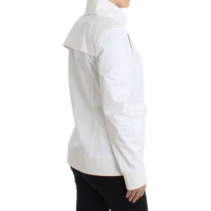GF Ferre White Double Breasted Jacket Coat Blazer Coats & Jackets
