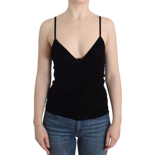 Ermanno Scervino Elegant Black Cami Lingerie Top Ermanno Scervino Dark Slate Gray