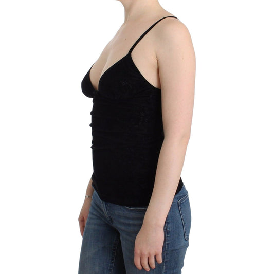 Ermanno Scervino Elegant Black Cami Lingerie Top Ermanno Scervino Dark Slate Gray