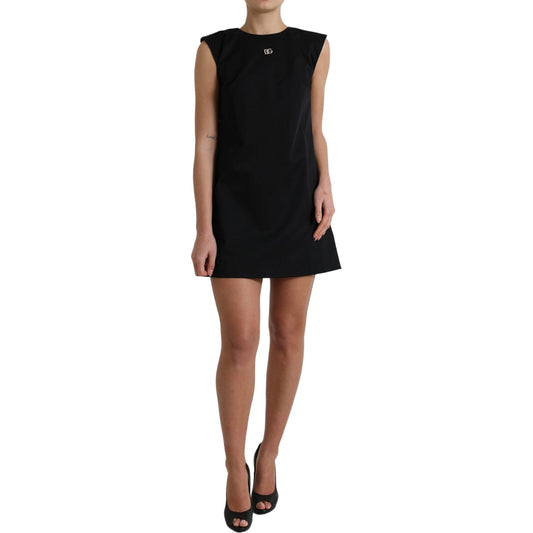 Dolce & Gabbana Elegant Sleeveless Shift Mini Dress Dolce & Gabbana Black