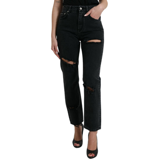 Dolce & Gabbana Elegant High-Waist Black Stretch Jeans Dolce & Gabbana Black