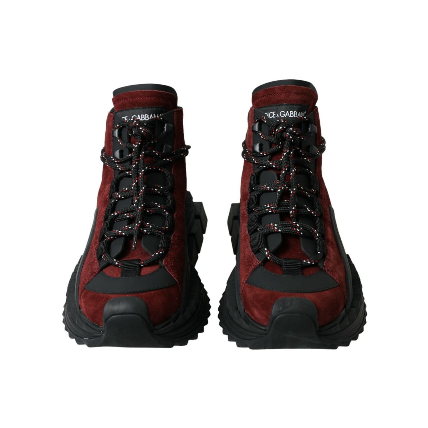 Dolce & Gabbana Burgundy Super King High Top Men Sneakers Shoes