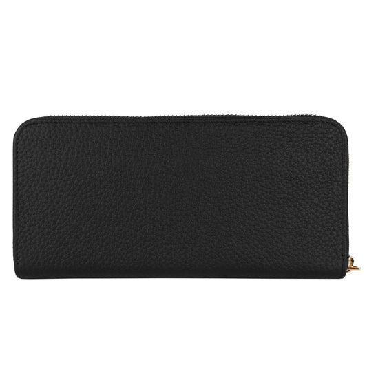 Baldinini Trend Elegant Leather Zip Wallet - Timeless Accessory Baldinini Trend Dark Slate Gray
