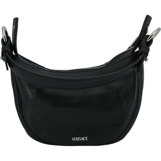 Versace Elegant Black Mini Hobo Shoulder Bag Versace Black
