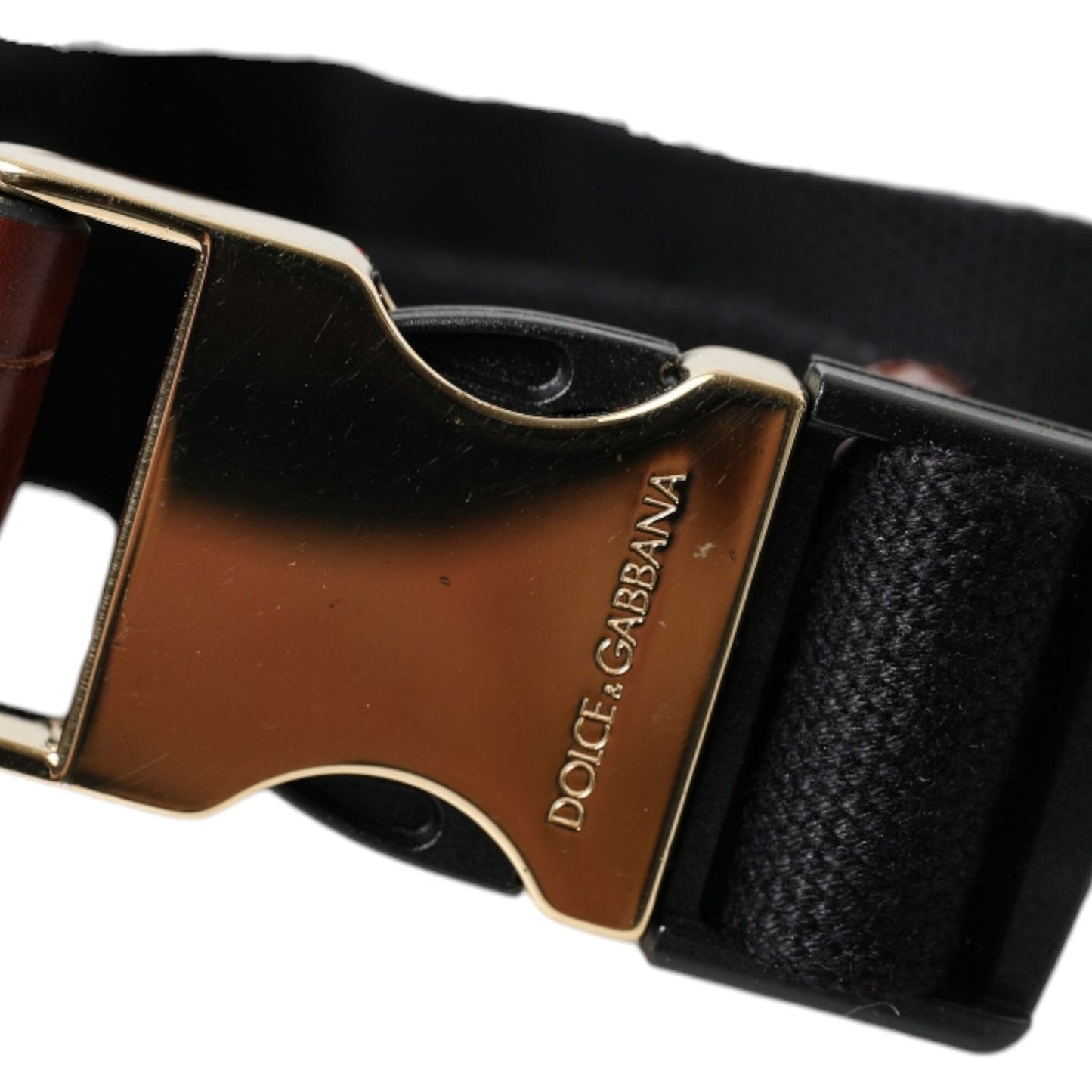 Dolce & Gabbana Brown Alligator Leather Airpods Case Coin Purse Wallet