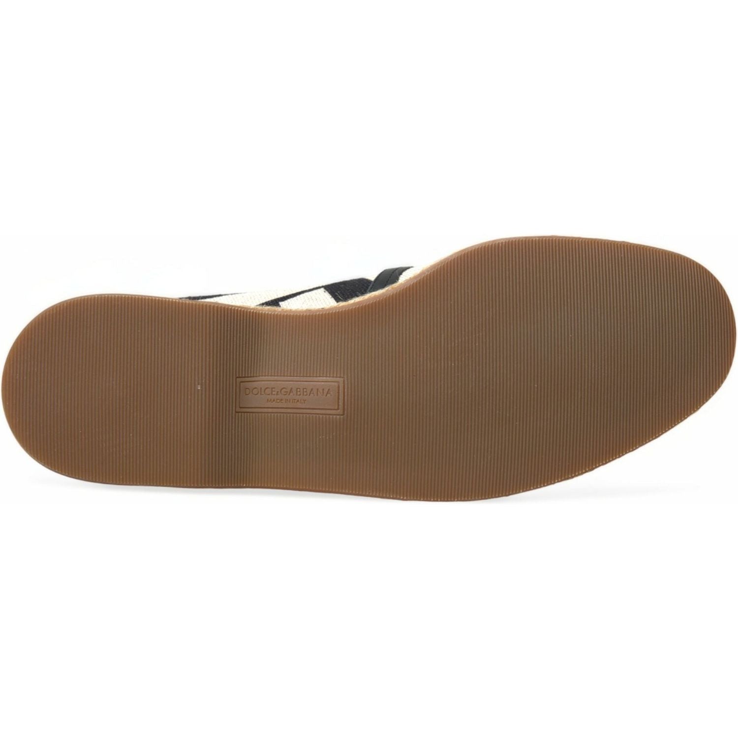 حذاء إسبادريل من قماش مخطط أنيق من دولتشي آند غابانا