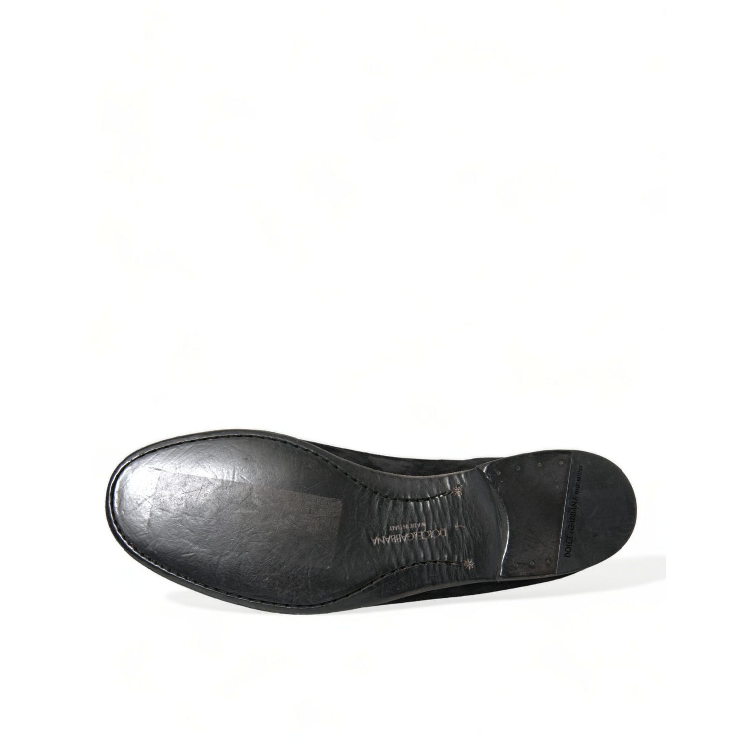 Dolce & Gabbana Black RUNWAY Velour AMALFI Loafers Shoes