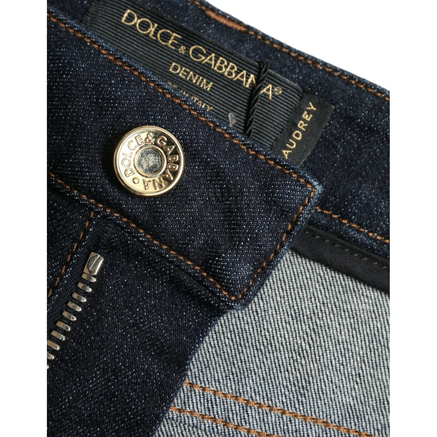 Dolce & Gabbana Blue Cotton Stretch Denim Skinny Jeans