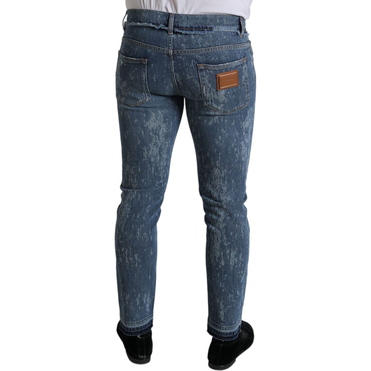 Dolce & Gabbana Blue Washed Skinny Cotton Stretch Denim Jeans
