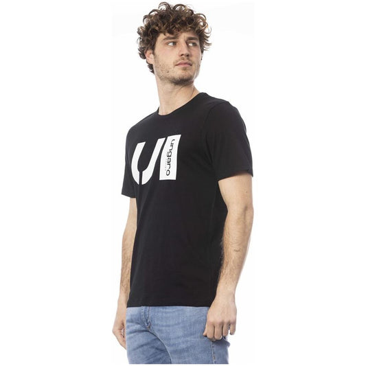 Ungaro Sport Black Cotton Men T-Shirt Ungaro Sport Gray